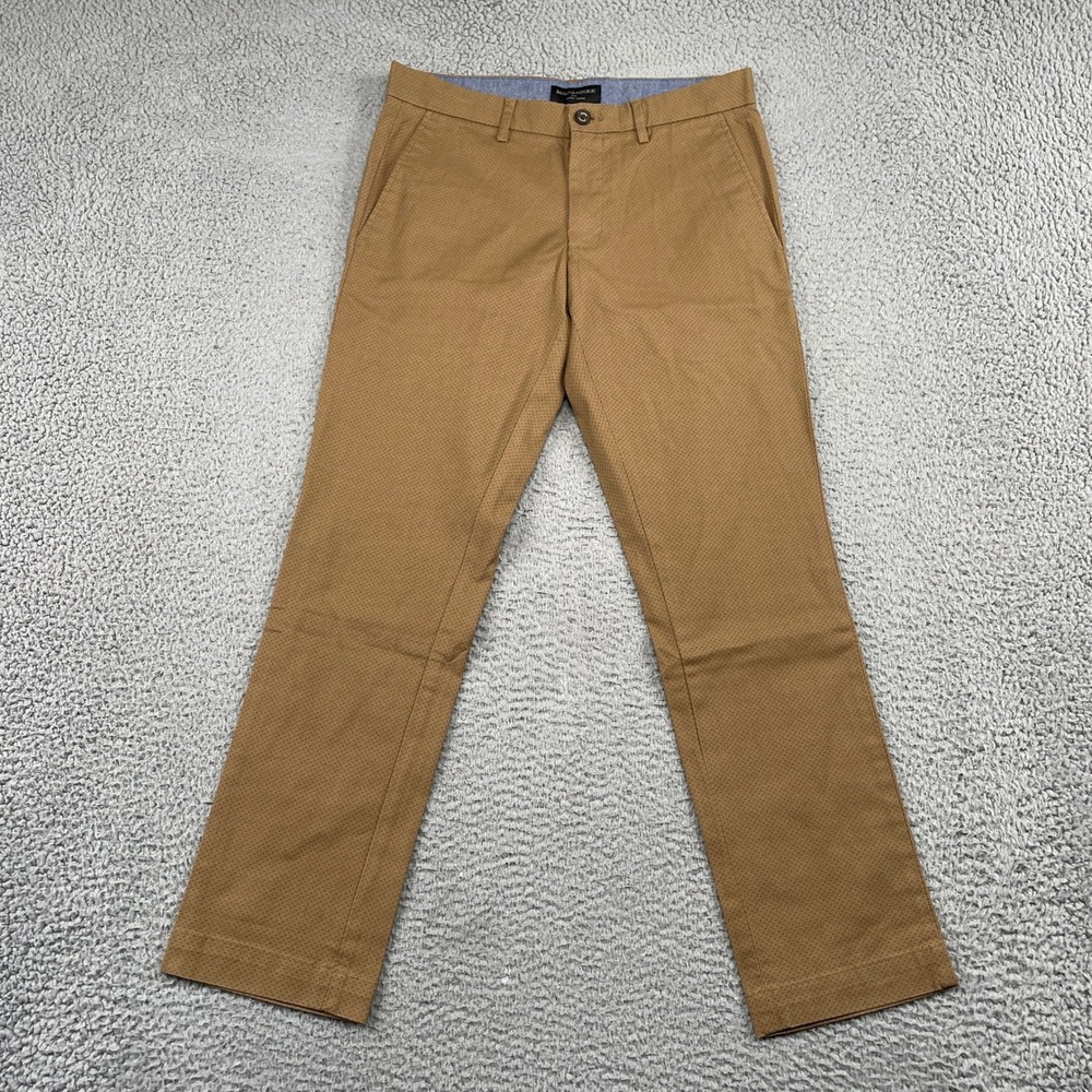 Banana Republic Chino Mens 30x30 Khaki Aiden Slim Fit Geometric Print Stretch